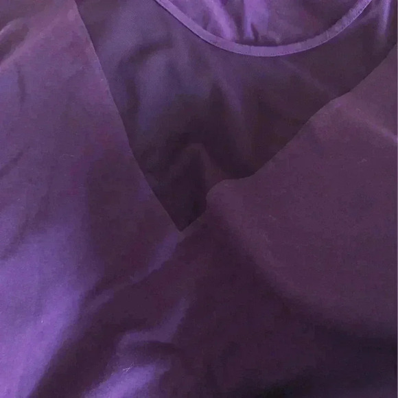Purple Long Sleeved Top/Tunic  With Sheer V Torrid Size S - Picture 2 of 3